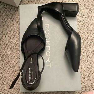 Rockport Salima black heels with strap size 5M